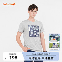 Lafuma 乐飞叶 夏季男户外印花快干纯棉运动休闲短袖t恤LMTS1BS51Y