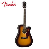 Fender 芬达 自营 Fender CD-140SCE系列 原声 单板桃花芯木背侧板 民谣缺角电箱木吉他41英寸 渐变色+送琴箱