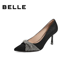 BeLLE 百丽 水钻扭结高跟鞋女秋新商场同款优雅单鞋BXB09CQ2