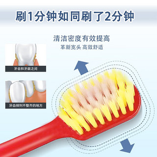 为伴软毛牙刷成人超细软毛简装牙刷 出血小头日系牙刷 宽头10支装