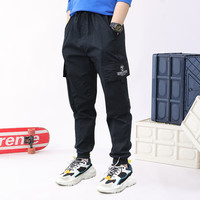 中童旺 男童工装裤夏薄款2021新款中大童春秋款男孩裤子春装儿童休闲长裤