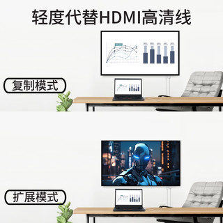  EZCast Compact Mate 点对点适用 无线投屏器+HDMI发射器+HDMI接收器  1.8米