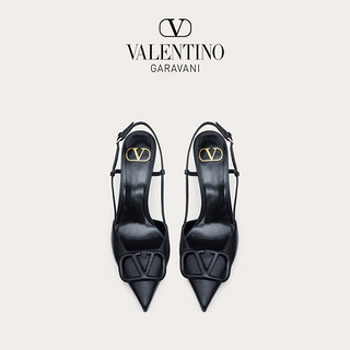 VALENTINO 华伦天奴 VLogo Signature系列 女士小牛皮高跟鞋 ZW2S0R01MZF0NO 黑色 37.5