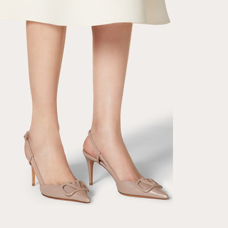 VALENTINO 华伦天奴 VLogo Signature系列 女士小牛皮高跟鞋 ZW2S0R01MZFP45 裸粉色 38.5