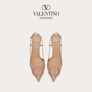 VALENTINO 华伦天奴 VLogo Signature系列 女士牛皮革高跟鞋 VW0S0R01TMKGF9 肉桂粉色 34