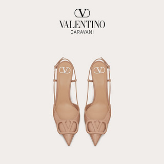 VALENTINO 华伦天奴 VLogo Signature系列 女士牛皮革高跟鞋 VW0S0R01TMKGF9 肉桂粉色 37.5