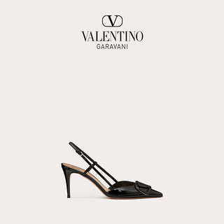 VALENTINO 华伦天奴 VLogo Signature系列 女士牛皮革高跟鞋 WW2S0R01TMK0NO 黑色 38.5