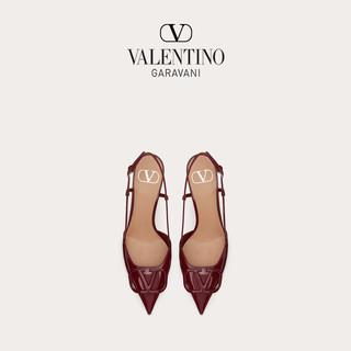 VALENTINO 华伦天奴 VLogo Signature系列 女士牛皮革高跟鞋 3W2S0R01TMKK9P 勃艮第红 38.5