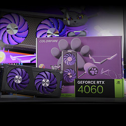 COLORFIRE 镭风 GeForce RTX4060 暗影紫猫卡 8G DLSS 3 电竞游戏独立显卡