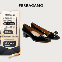 Ferragamo 菲拉格慕 经典款女士黑色牛皮革高跟鞋 0591963_1D _ 45