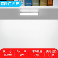 以典人体智能感应灯过道声光控充电不插电家用起夜led自动无线小夜灯 白光-10cm