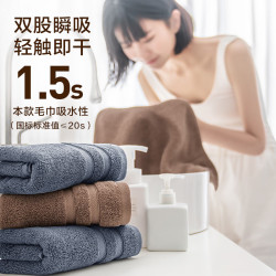 京东京造 毛巾毛 2条装 蓝+咖