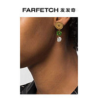 SPORTY & RICH 女士珠饰树脂吊饰耳环FARFETCH发发奇