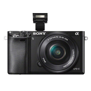 SONY 索尼 A6000 APS-C画幅 微单相机 黑色 E PZ 16-50mm F3.5 OSS 变焦镜头 单头套机