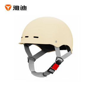 Yadea 雅迪 摩托电动车定制3C认证705型半覆式头盔男女四季骑行半盔卡其色
