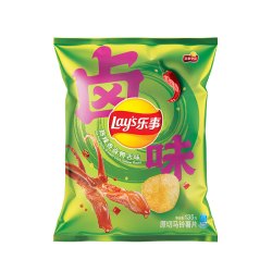 lays 乐事 薯片热辣香卤鸭舌味135克 休闲零食
