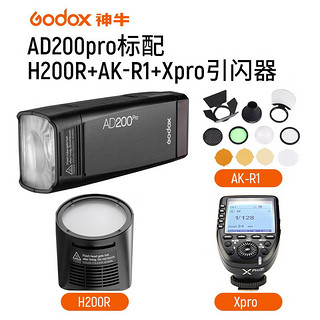Godox 神牛 AD200pro大功率外拍灯单反闪光灯摄影灯锂电池高速TTL 口袋灯
