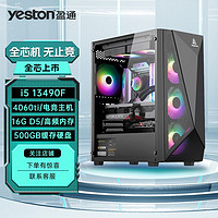 yeston 盈通 i5 12490F/RTX4060ti电竞光追游戏diy台式电脑组装主机