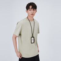 gxgjeans 男装 2023年夏季新款100%纯棉体恤黑色圆领短袖T恤男