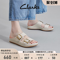Clarks 其乐 女士2022夏季新款休闲拖鞋时尚简约度假风沙滩鞋女鞋