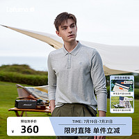 Lafuma 乐飞叶 新品户外露营男休闲翻领长袖T恤通勤POLO领打底衫