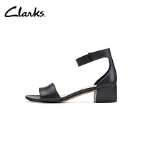 PLUS会员、会员专享：Clarks 其乐 Caroleigh Anya 女士一字带方跟凉鞋 261594284