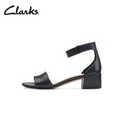 Clarks 其乐 Caroleigh Anya 女士一字带方跟凉鞋 261594284