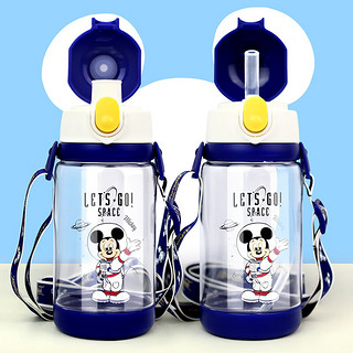 PLUS会员：Disney 迪士尼 DM-5012 儿童吸管杯+直饮盖 520ml 蓝色米奇