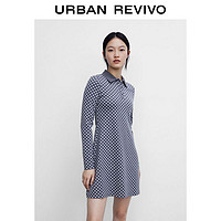 URBAN REVIVO UR女装时尚花朵紧身polo宝藏连衣裙WL03R7AN2000