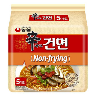 NONGSHIM 农心 韩国进口 非油炸辛拉面方便面 速食食品 加班休闲零食 97g*5包