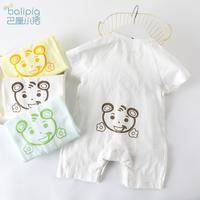 BALIPIG 巴厘小猪 婴儿夏装连体衣薄款男宝宝睡衣0岁1女夏季短袖哈衣新生儿夏天衣服