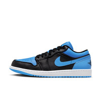 AIR JORDAN 正代系列 Air Jordan 1 Low 男子篮球鞋 553558-041 黑/黑/大学蓝/白色 38