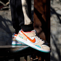 NIKE耐克男鞋Dunk Low Scrap白蓝橙中国玉复古休闲低帮板鞋DQ4975-181