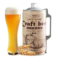 QINGMAI 青麦 啤酒 12°P 拉格黄啤酒 1L*2桶