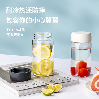 GIAVOS 水杯女生tritan便携咖啡杯学生儿童运动随行杯子耐高温夏季
