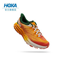 HOKA ONE ONE 男鞋飞速羚羊5越野跑步鞋Speedgoat5网面减震透气 镭射黄 / 鸟喙橘 41/260mm