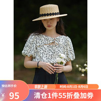 ZIQIAO 自巧 女士短袖碎花雪纺衫 22ZQ2441