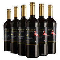 CHILEAUTARO 智利原瓶进口 火烈鸟系列珍藏 13.5度佳美娜干红葡萄酒 750ml*6瓶