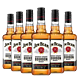 JIM BEAM 金宾 波本威士忌 美国进口洋酒单支装  白占边750ml*6瓶