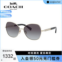 COACH 蔻驰 女款时尚个性不规则形板材渐变太阳镜墨镜0HC7112