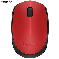 logitech 罗技 M170 2.4G无线鼠标 1000DPI 红色