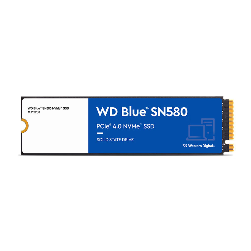 Western Digital 西部数据 蓝盘系列 SN580 NVMe M.2 固态硬盘（PCI-E4.0）