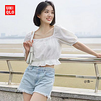 UNIQLO 优衣库 459478 女士泡泡袖衬衫