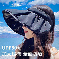 COFIDIS 科菲迪斯 UPF50+黑胶空顶太阳帽贝壳发箍帽