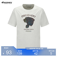 discovery expedition Discovery棉短袖t恤男女情侣同款夏季宽松上衣潮虎头印花半袖