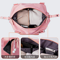 PLUS会员：victoriatourist 维多利亚旅行者 旅行包女手提行李包大容量折叠包运动休闲健身包V7090加大版粉色