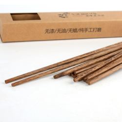 YunTang 韵唐 天然健康鸡翅木筷10双装中式家用 健康无漆实木筷子家庭装