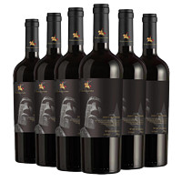 CHILEAUTARO 智利原瓶进口 中央山谷产区 摩艾石人像 14.3度干红葡萄酒750ml*6瓶