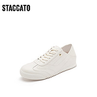 STACCATO 思加图 2023秋季新款小奶皮德训鞋阿甘鞋休闲鞋平底单鞋女EPN01CM3