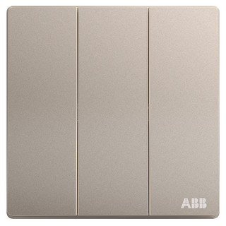 ABB 开关插座面板 三位双控三开双控开关 轩致系列 金色 AF121-PG